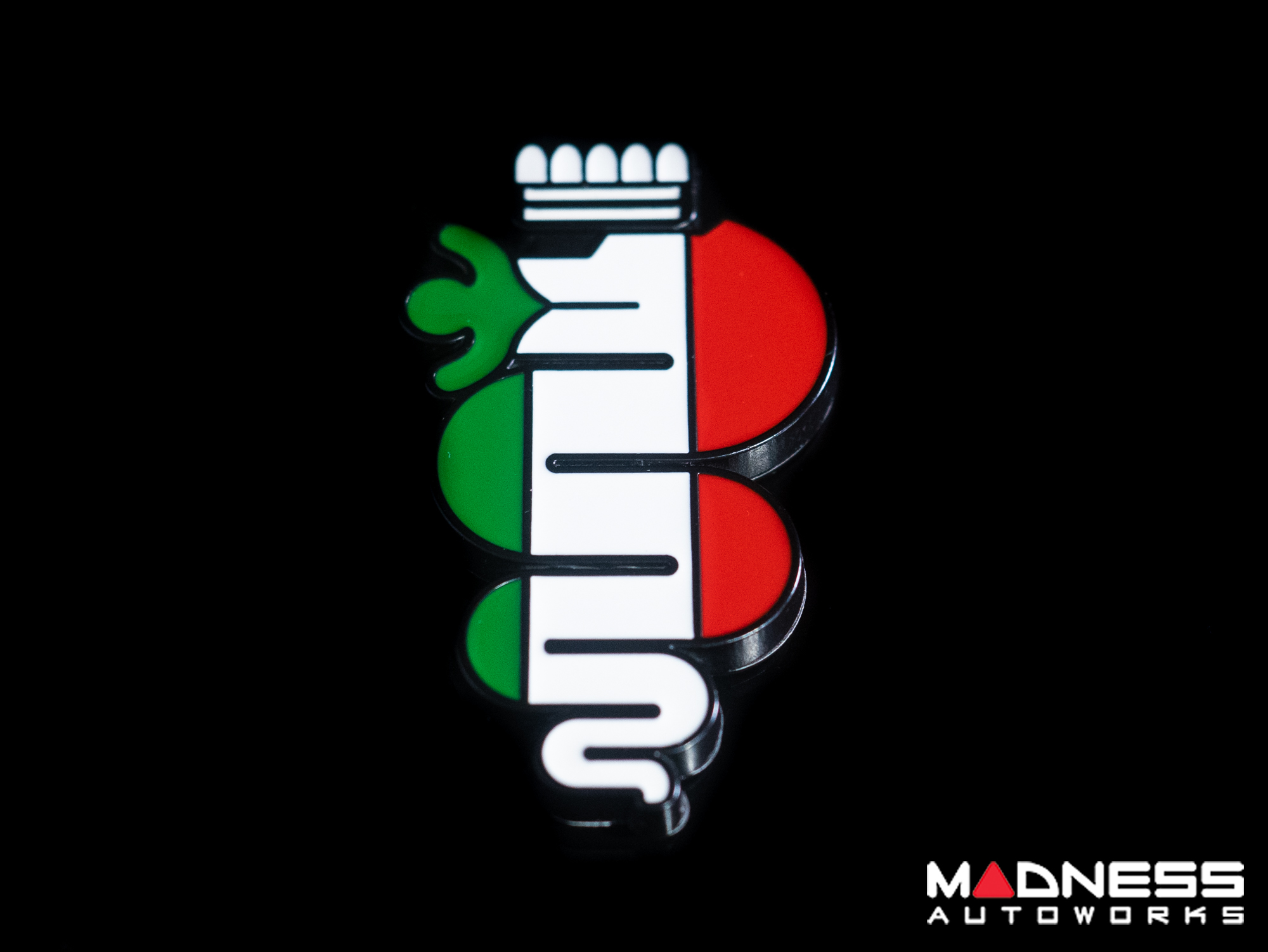 Alfa Romeo Emblem - Biscione - 3D - Set of 2 - Medium - Self Adhesive Backing 
